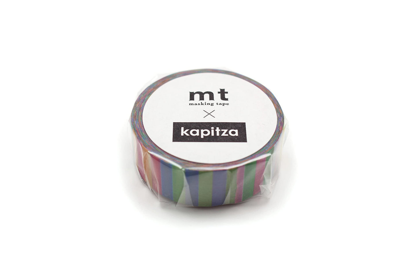 mt Washi Japanese Masking Tape ,Shade - Kapitza Candy Stripe,15mm x 7 mtrs (Pack of 1)