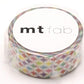 mt Washi Japanese Masking Tape Pearl Designs , 15 mm x 5 mtrs Shade - Sparkling Circle, ( Pack Of 1 )