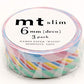 mt Washi Japanese Slim Masking Tape , 6 mm x 10 mtrs Shade - Twist Cord A, ( Pack Of 3 )