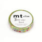 mt Washi Japanese Slim Masking Tape, Shade -POP, 3 mm x 10 mtrs (Pack of 3)