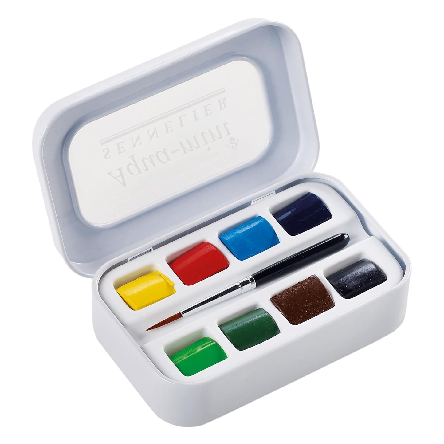 Sennelier Aquarelle French Artists' Watercolor Aqua-Mini Set - Metal Box of 8 Half Pans