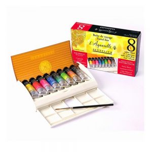 Sennelier l'Aquarelle French Artists' Watercolor Set - Travel Box of 8 Tubes