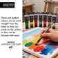 BRUSTRO Artists Acrylic Paint Tube | 40ml, Cad Red Hue |Non-Toxic, Water based, Inter Mixable, Ideal for Painting, Textured Effects on Canvas, Paper, Fine Art Student and Professionals