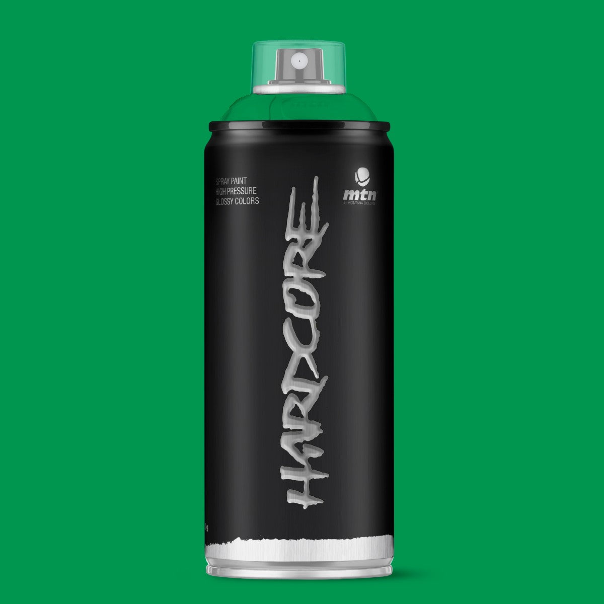 MTN Hardcore High Pressure Spray Paints |DIY, Quick Drying with gloss finish for most surfaces like Porous, Non-porous, Metal, Wood, and Walls - 400ml Natura Green