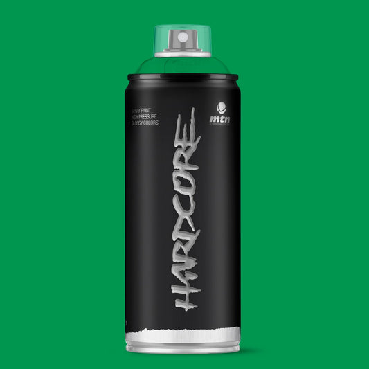 MTN Hardcore High Pressure Spray Paints |DIY, Quick Drying with gloss finish for most surfaces like Porous, Non-porous, Metal, Wood, and Walls - 400ml Natura Green