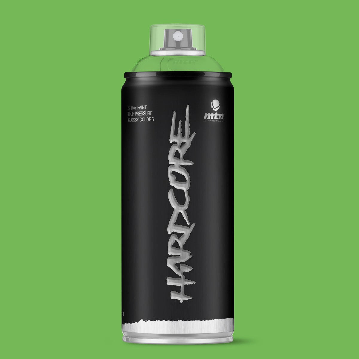 MTN Hardcore High Pressure Spray Paints |DIY, Quick Drying with gloss finish for most surfaces like Porous, Non-porous, Metal, Wood, and Walls - 400ml Light Green