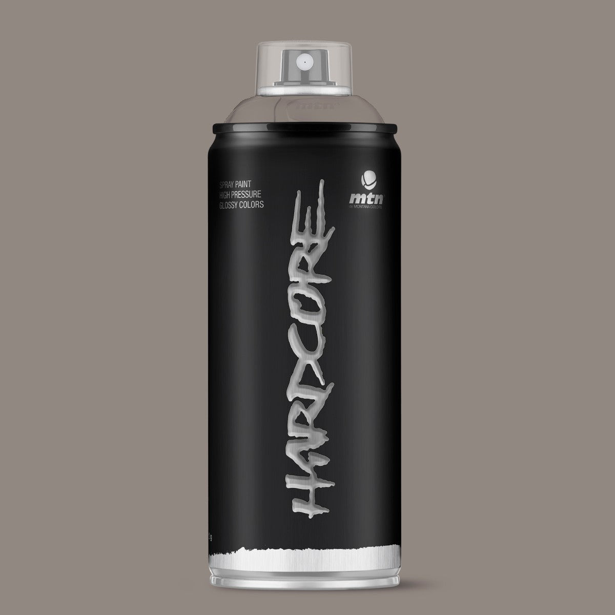 MTN Hardcore High Pressure Spray Paints |DIY, Quick Drying with gloss finish for most surfaces like Porous, Non-porous, Metal, Wood, and Walls - 400ml Nazgul Grey