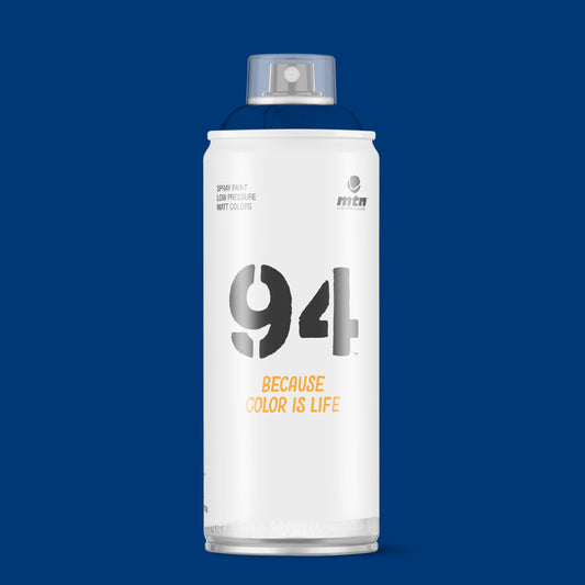 MTN 94 Low Pressure Spray Paints | DIY, Quick Drying, Matt finish, Porous, Non-porous, Metal, Wood, and Walls - 400ml - Dark Blue Shade