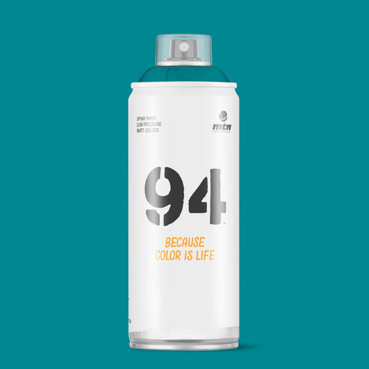MTN 94 Low Pressure Spray Paints | DIY, Quick Drying, Matt finish, Porous, Non-porous, Metal, Wood, and Walls - 400ml - Turquoise Shade