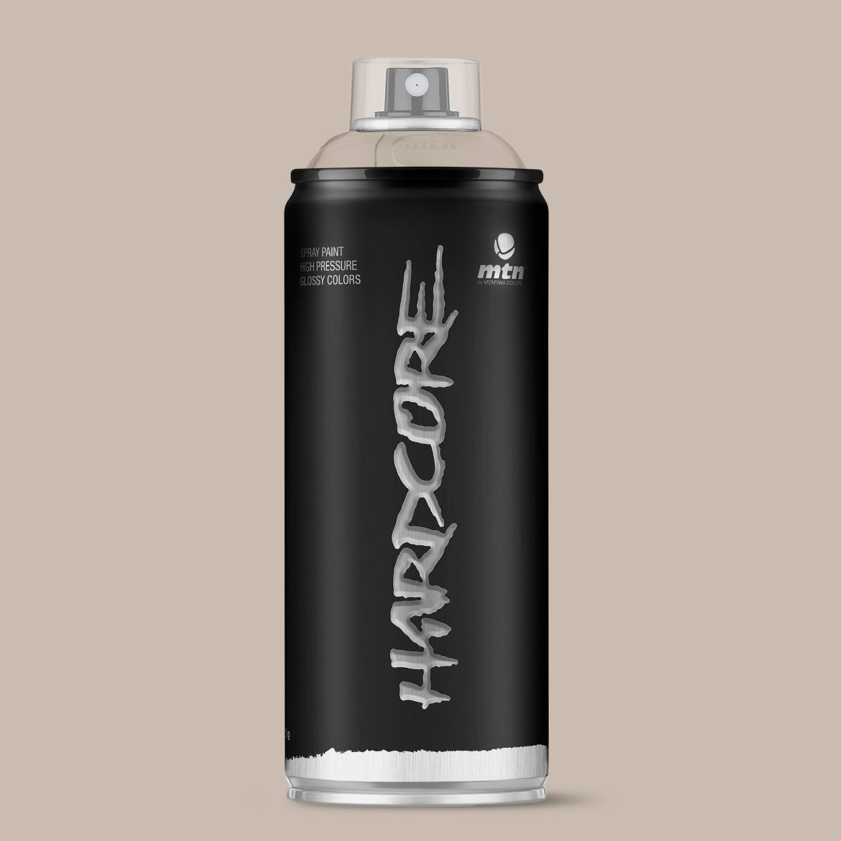 MTN Hardcore High Pressure Spray Paints |DIY, Quick Drying with gloss finish for most surfaces like Porous, Non-porous, Metal, Wood, and Walls - 400ml City Grey