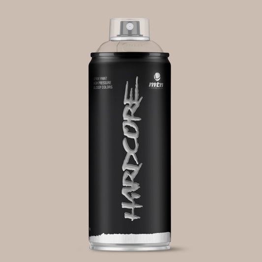 MTN Hardcore High Pressure Spray Paints |DIY, Quick Drying with gloss finish for most surfaces like Porous, Non-porous, Metal, Wood, and Walls - 400ml City Grey