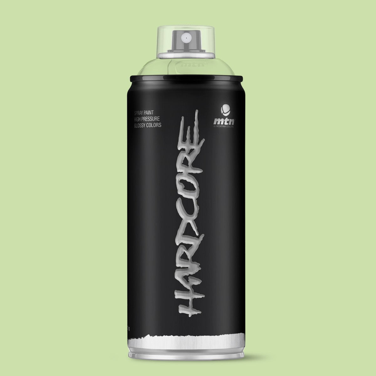 MTN Hardcore High Pressure Spray Paints |DIY, Quick Drying with gloss finish for most surfaces like Porous, Non-porous, Metal, Wood, and Walls - 400ml Pale Green