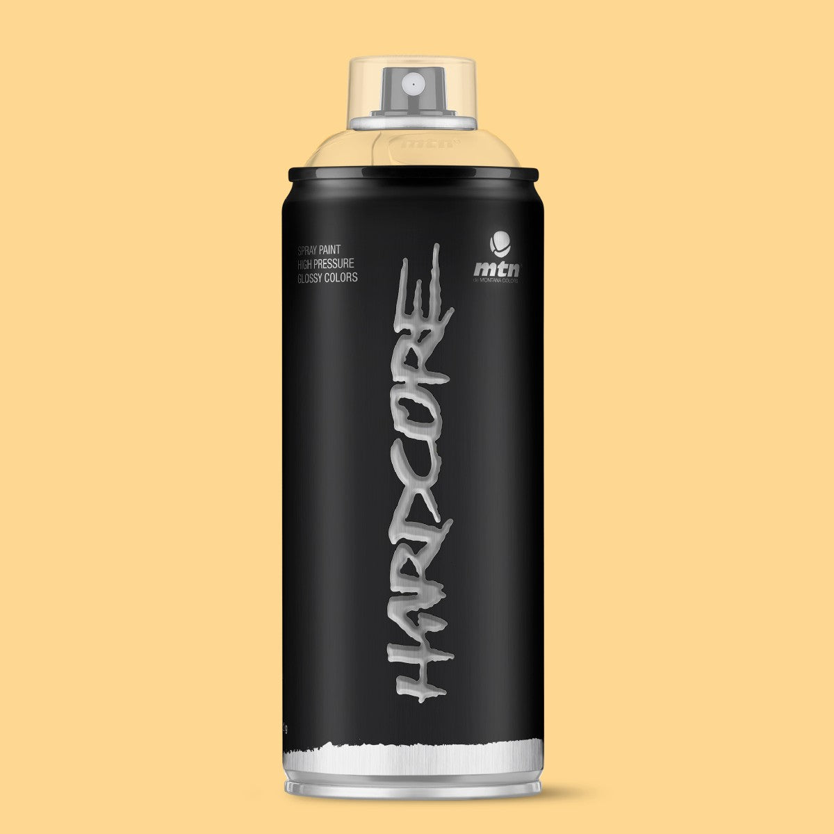 MTN Hardcore High Pressure Spray Paints |DIY, Quick Drying with gloss finish for most surfaces like Porous, Non-porous, Metal, Wood, and Walls - 400ml Cream