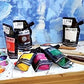 Sennelier Abstract Acrylic Artist Paint Pouch 120 ml Combo Pack ( Contains 2 Titanium White and 1 Mars Black)