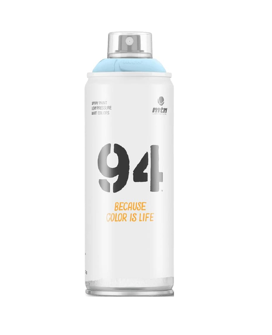 MTN 94 Low Pressure Spray Paints | DIY, Quick Drying, Matt finish, Porous, Non-porous, Metal, Wood, and Walls - 400ml - Rain Blue Shade
