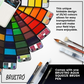 BRUSTRO Artists Watercolour Travel Pan Set of 25 Colours | Foldable, Rich Pigment, Vibrant Colors, Ideal for Plein Air Painting, Professional Use, Fine Art Students (Includes Mixing Palette)