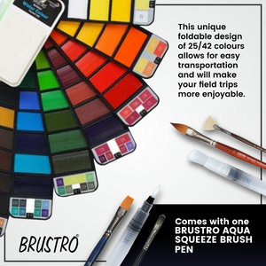 Brustro Metallic Watercolor Half Pan of 12 || Honest Review !! - YouTube