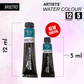 BRUSTRO Artist's Watercolour Paint | Set of 12 Colours X 5ML Tubes | Ideal for Landscape, Portrait, Paper, Painting, Artist, Professional watercolor, Transparent Colors, Painting Dry & Wet, Fine Art