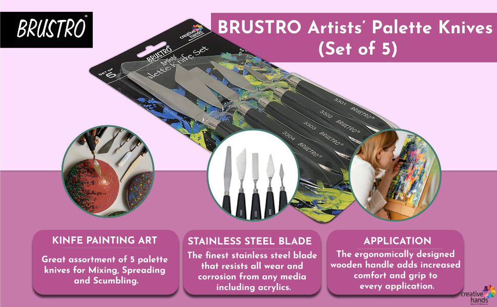 BRUSTRO Artists ’ Palette Knives (Set of 5)