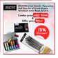 BRUSTRO Artist Metallic Watercolour Half Pans Set of 14 with Brustro VelveTouch Artist Brush Set of 6