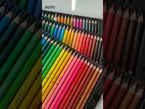 BRUSTRO Artists Watercolour Pencil |Set of 24 (in Elegant tin Box)|Ideal for Artists, Students, Drawing,Colouring,Painting on Paper, water soluble, Professional Quality, Break-resistant,Vibrant Colors