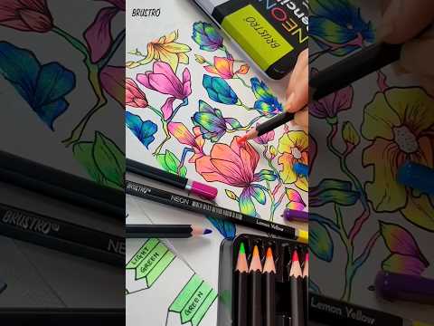 Brustro Neon Pencils Set of 12 (in Elegant tin Box)