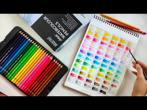 Brustro Artists Watercolour Pencils | Set of 72 Colors in Elegant tin Box |4mm Leads, Non-toxic, Break-resistant, water soluble, Suitable for Blending, Layering, Painting.