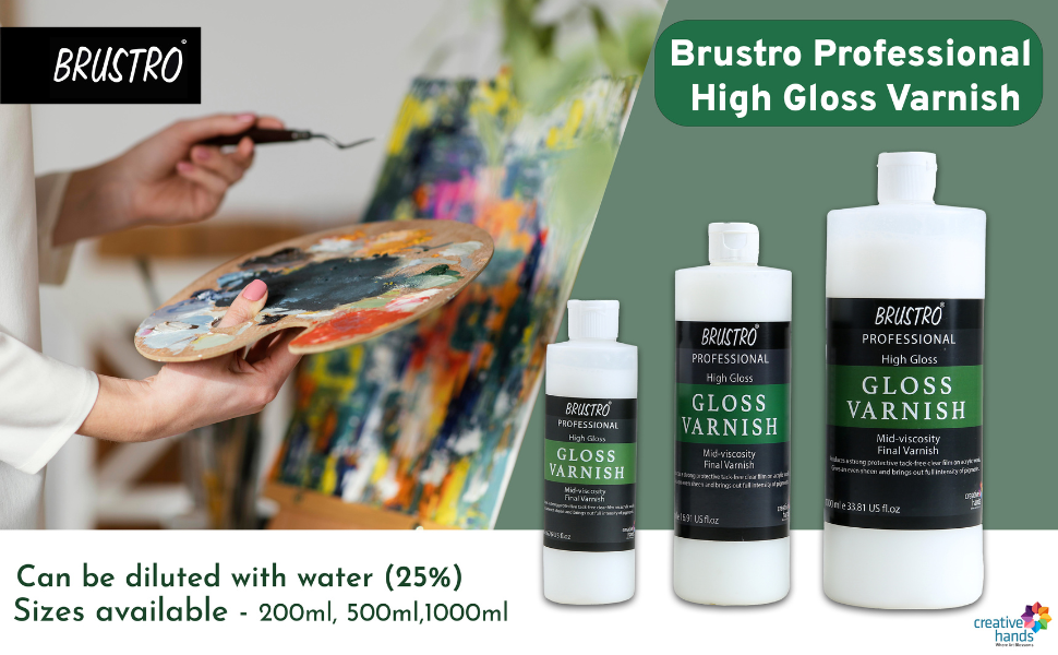 Brustro Professional High Gloss Varnish (OPEN STOCK) - Creative Hands