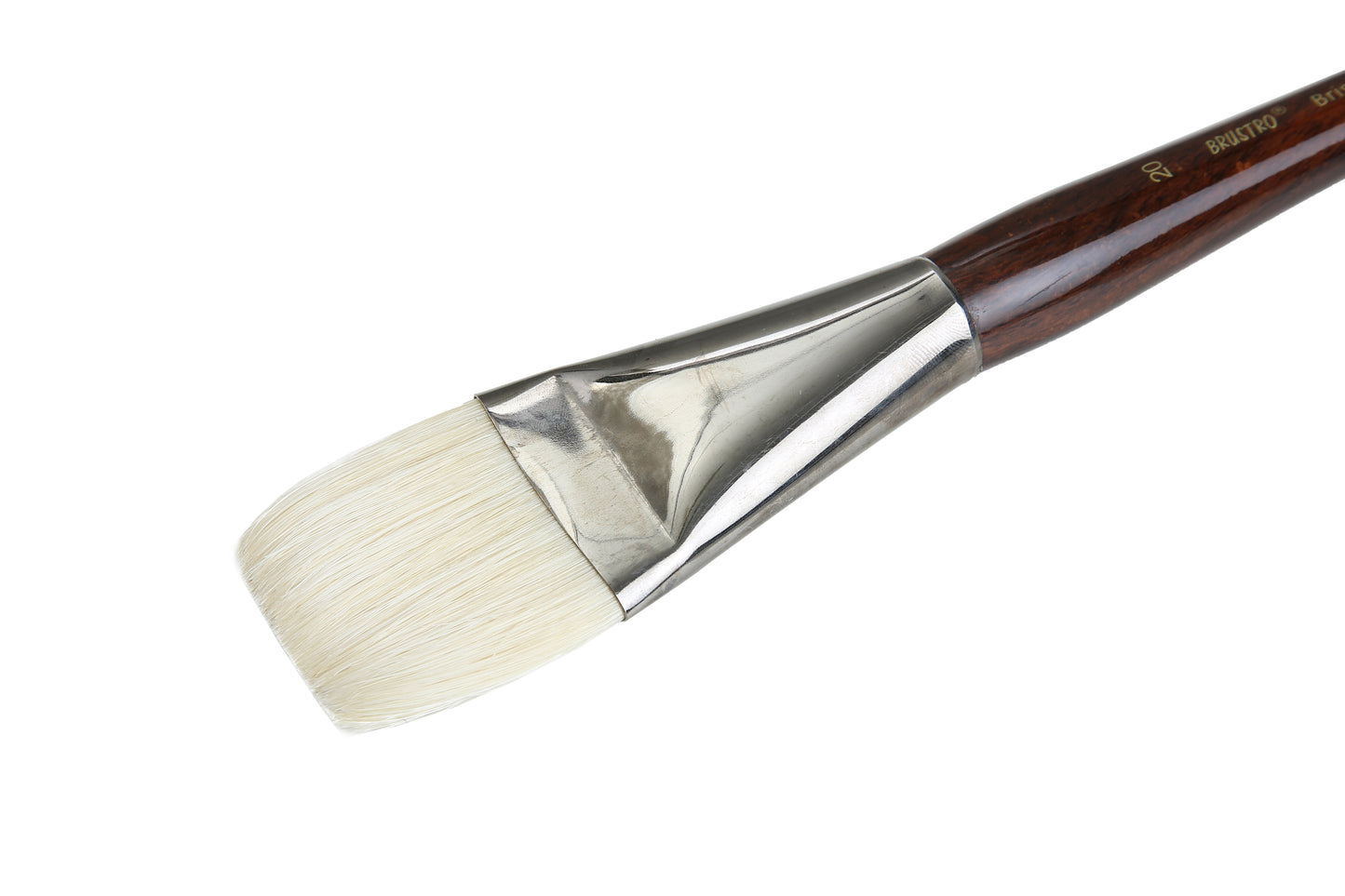Brustro Artists Bristlewhite Flat Brush Series - 1008 - Brush No. 20 (for Oil & Acrylic)
