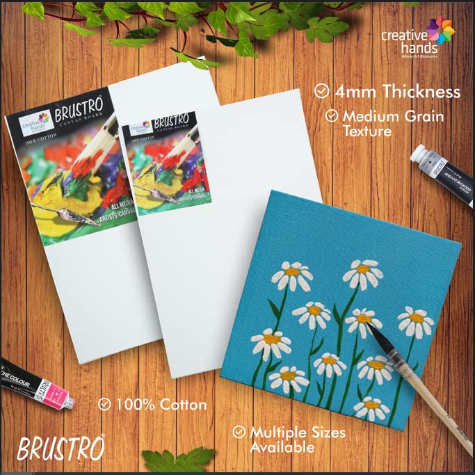 Brustro 100 Cotton Canvas Board Medium Grain 12