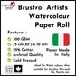 Brustro Artists' Watercolour 25% Cotton Paper Roll 300 gsm Cold Pressed Size 75 cm(30") x 10 mtr