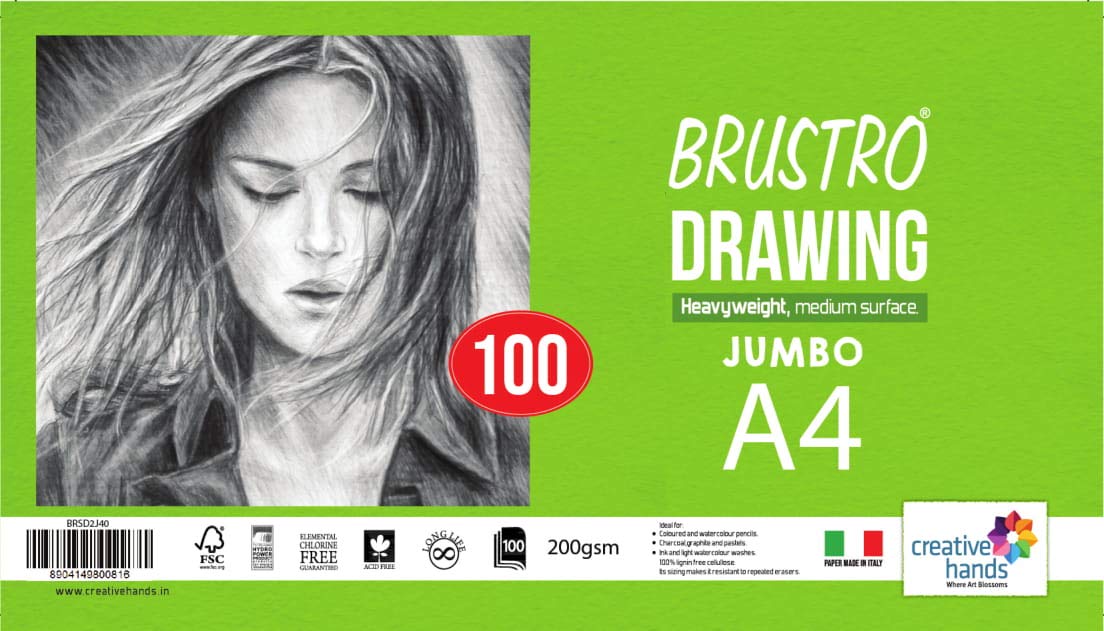 Brustro Bristol Ultra Smooth Drawing Paper White  A3A4  300 GSM Set of  5  Hello August India