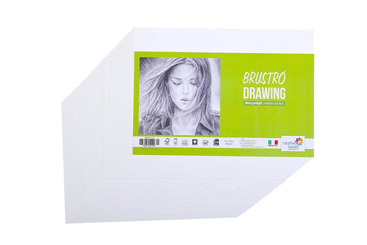 Brustro Artists' DRAWING PAPER 200GSM 100 SHEETS. Size 10 X 14 cm