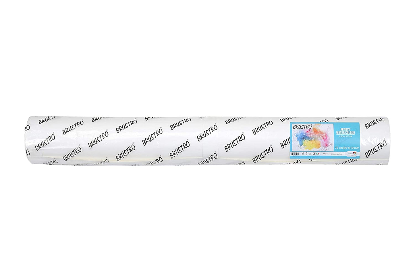 Brustro Artists' Watercolour 25% Cotton Paper Roll 300 gsm Cold Pressed Size 75 cm(30") x 10 mtr