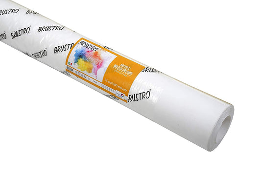 Brustro Artists' Watercolour 25% Cotton Paper Roll 200 Gsm Cold Pressed Size 75 cm(30") x10 mtr