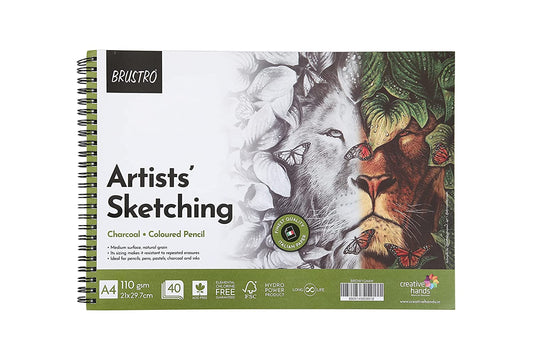 Brustro Artists Sketching Wiro Pad A4-110GSM (40 Sheets)