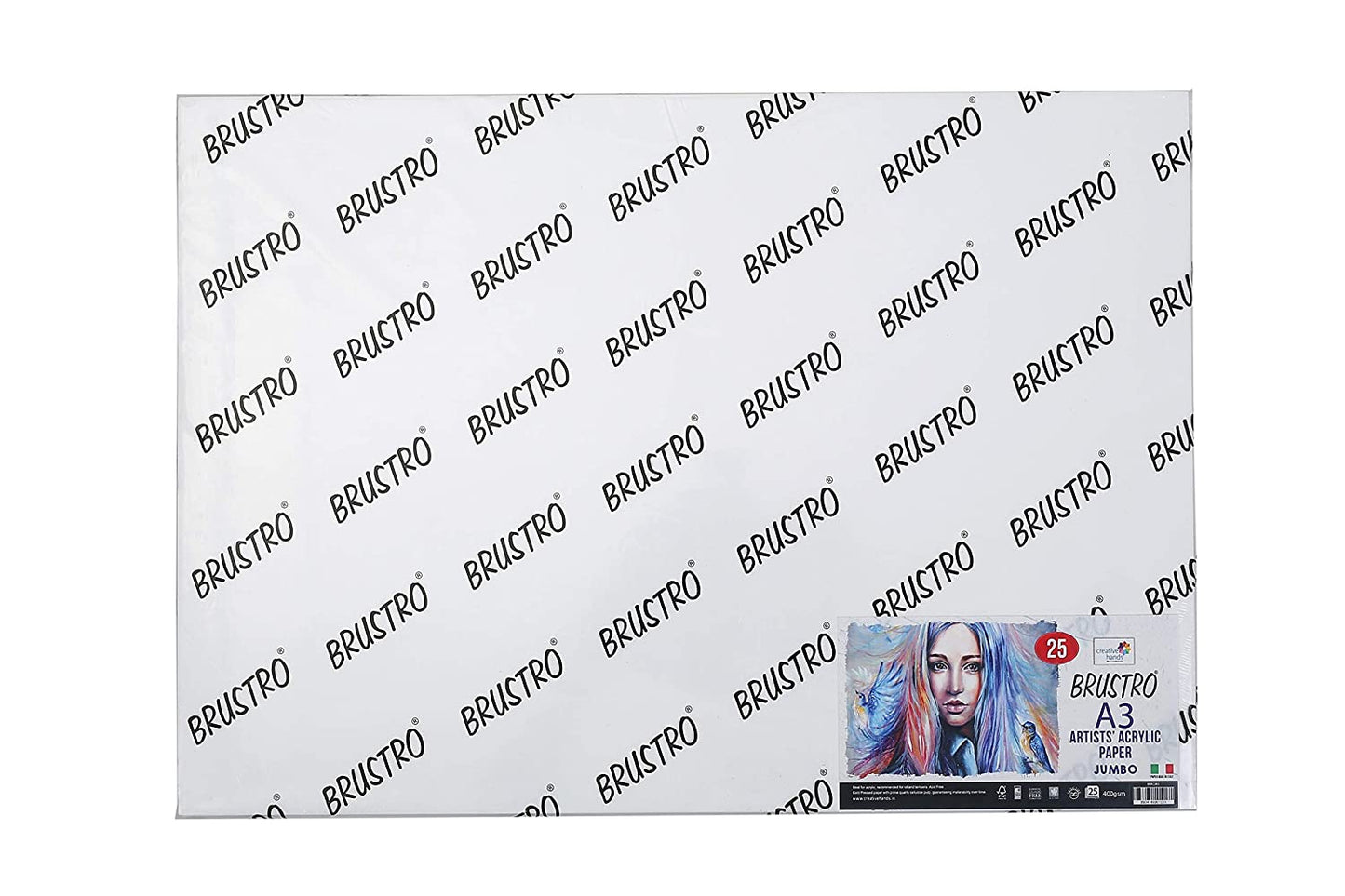 Brustro Artists' Acrylic Paper 400gsm Jumbo - A3 (25 Sheets)