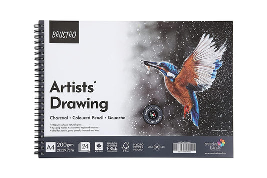 Brustro Artists Drawing Wiro Pad A4-200GSM (24 Sheets)