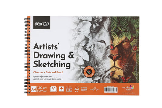 Brustro Artists Drawing & Sketching Wiro Pad A4-160GSM (30 Sheets)