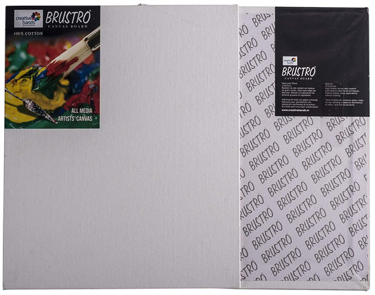 Brustro 100% Cotton Canvas Board Medium Grain 18"x24" (Pack of 2)