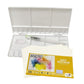 Brustro Folding Box 33 Well Plastic Palette 26x13 cm with Brustro Aqua Squeeze Brush Small and Brustro Watercolour Paper 200 GSM, 5" X 7"