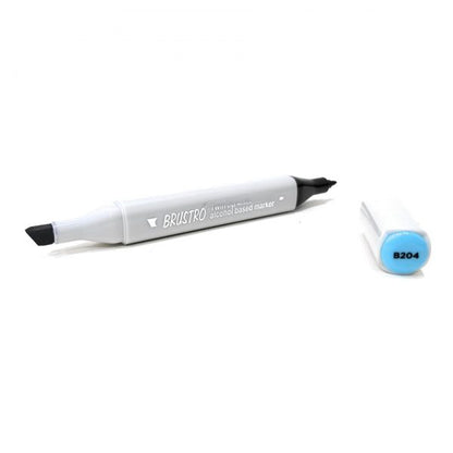 BRUSTRO Twin Tip Alcohol Based Marker| Black | 1-7mm line, Fine 0.7mm, Waterproof | Ideal for Texturing,Sketching,Interior & Fashion Design,Graffiti,Professional Comic Artist, Architect,Fine Art
