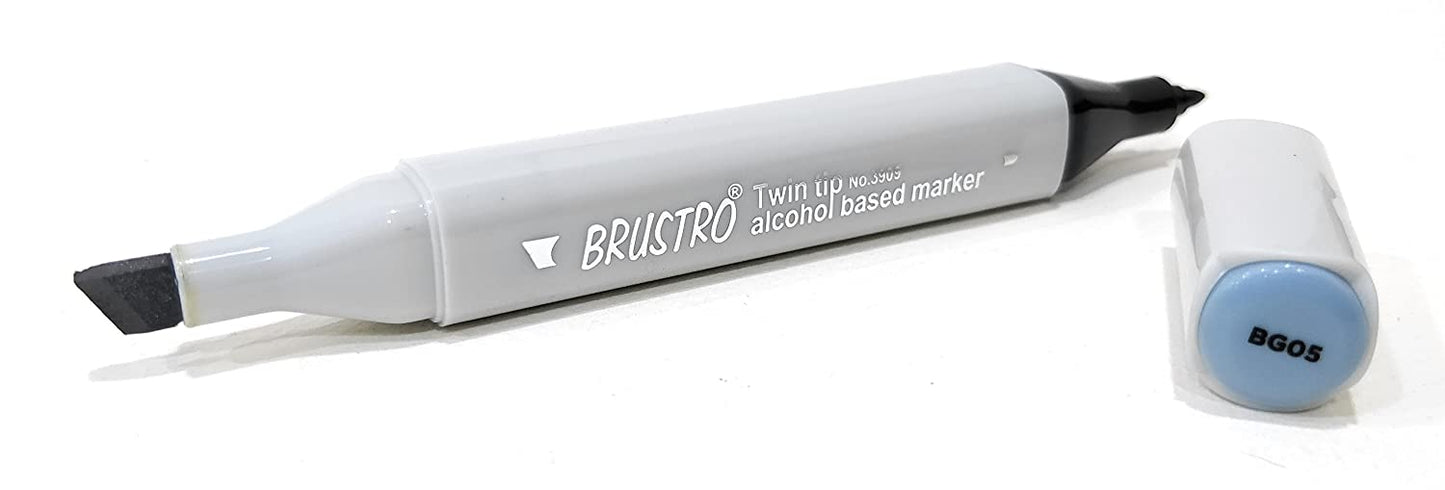 Brustro Twin Tip Alcohol Based Marker Blue Grey 5