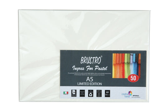 Brustro Artist's Pastel Papers, A5 Size, 160 GSM, Assorted Soft, 50 Sheets