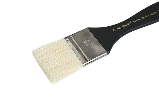 Brustro Artists White Bristle Wide Flat Brush - Series 1002 - Size - 50MM (for Oil & Acrylic)