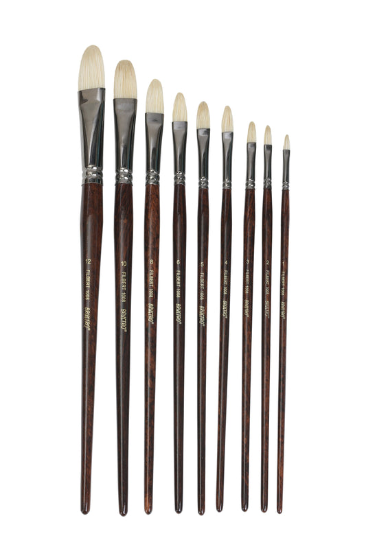 Brustro Artists BristleWhite Filbert Brush Series 1008