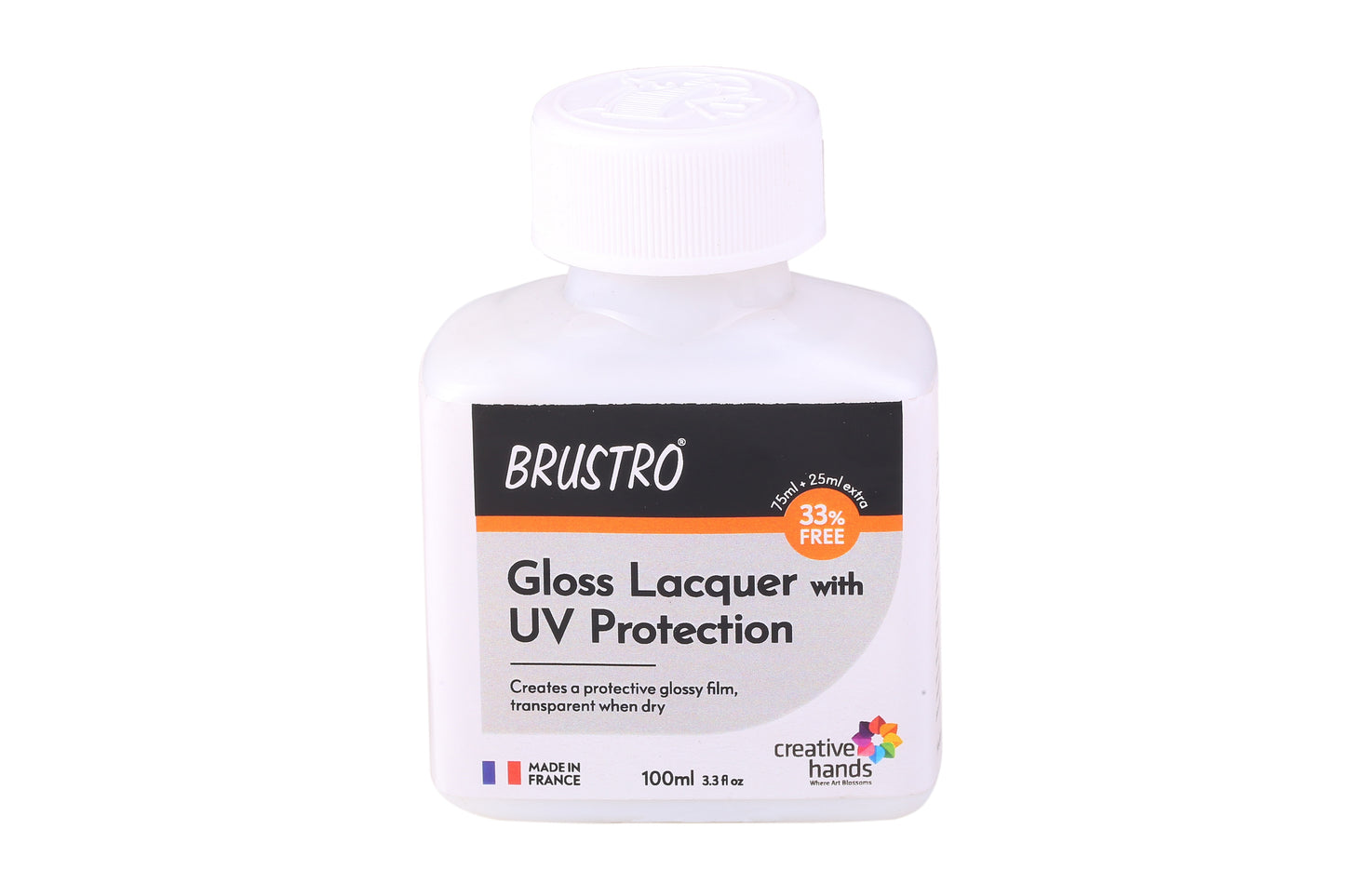 Brustro Professional Gloss Lacquer with UV Protection 100ml (75ml + 25ml Free)