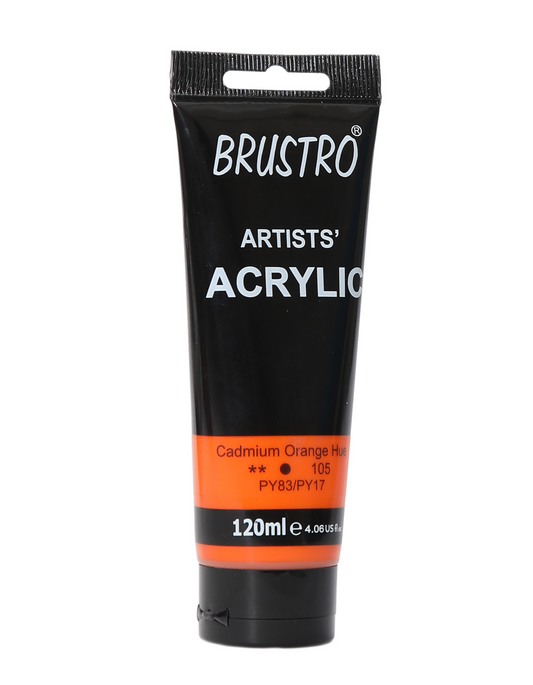 Brustro Artists' Acrylic 120ml Cad Orange Hue