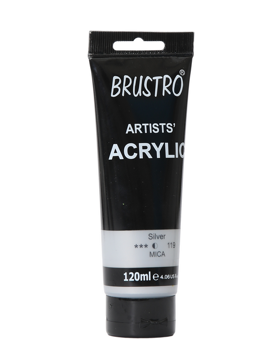 Brustro Arists' Acrylic 120ml Silver