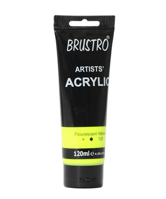 Brustro Artists' Acrylic 120ml Flourescent Yellow